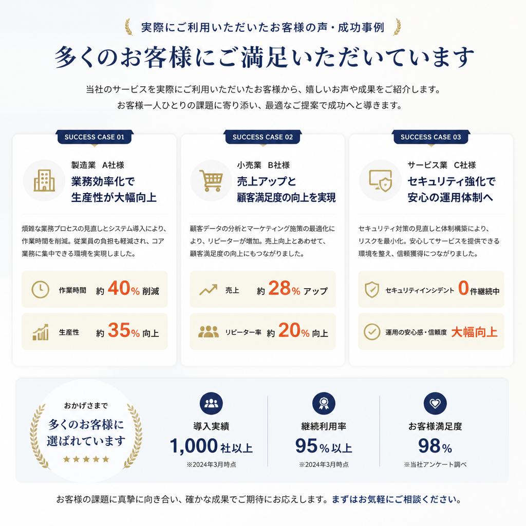 お客様の声・成功事例