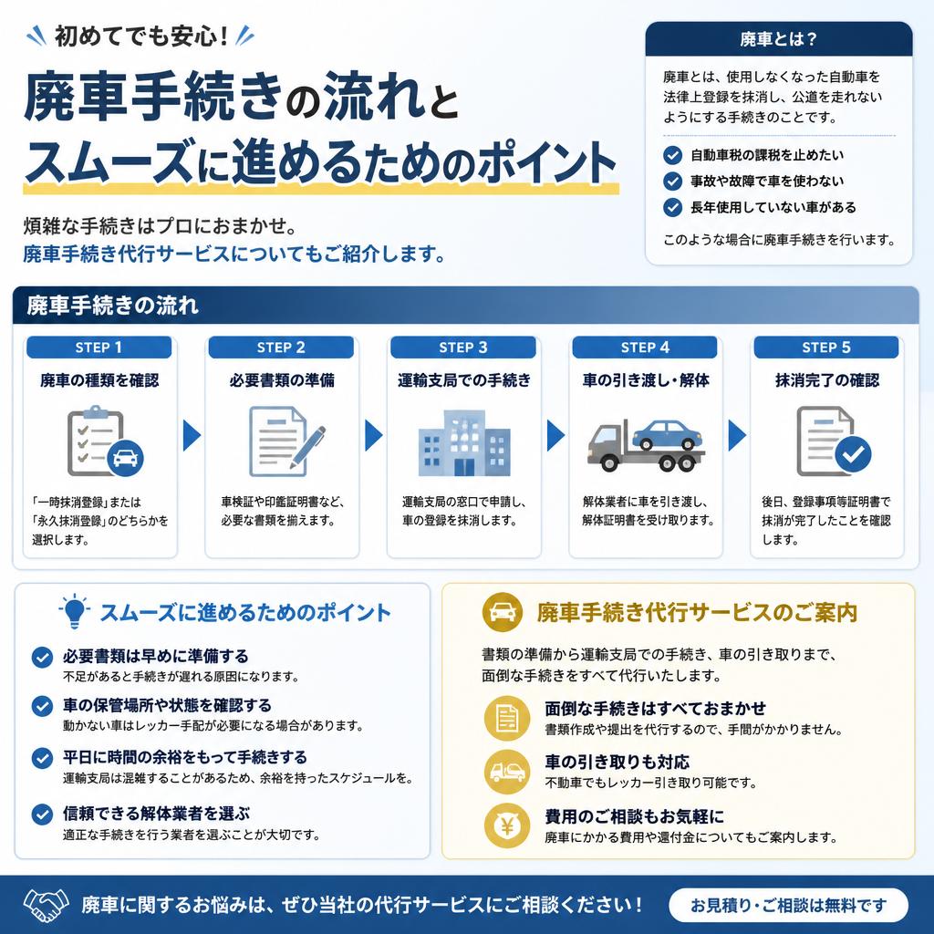 廃車手続きのサポート