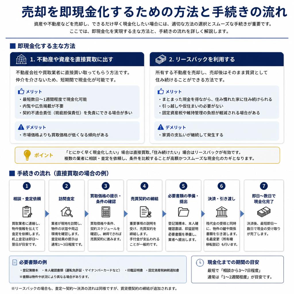 5. スピーディーな即現金化方法