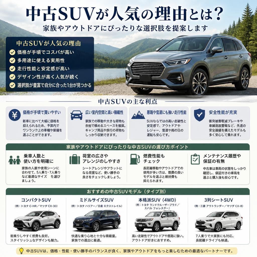 なぜ中古SUVが選ばれるのか？