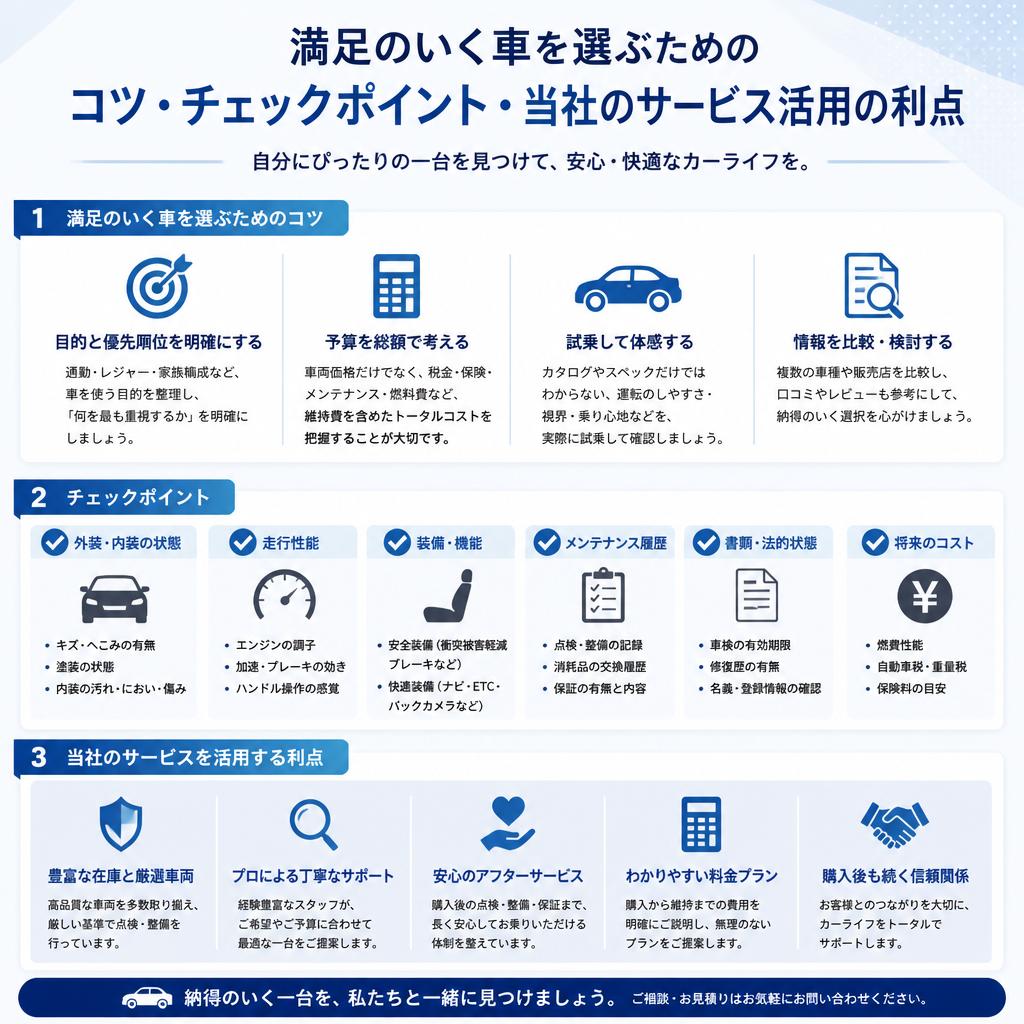 駒ケ根での車選び成功のポイント