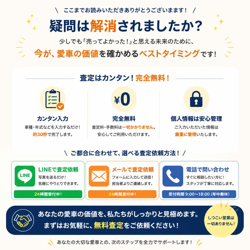 今すぐ査定依頼を！