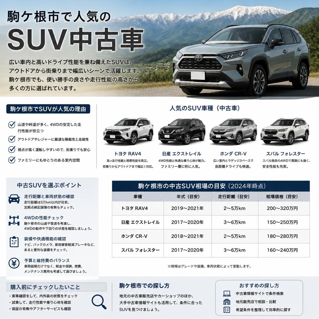 4. SUV中古車の魅力