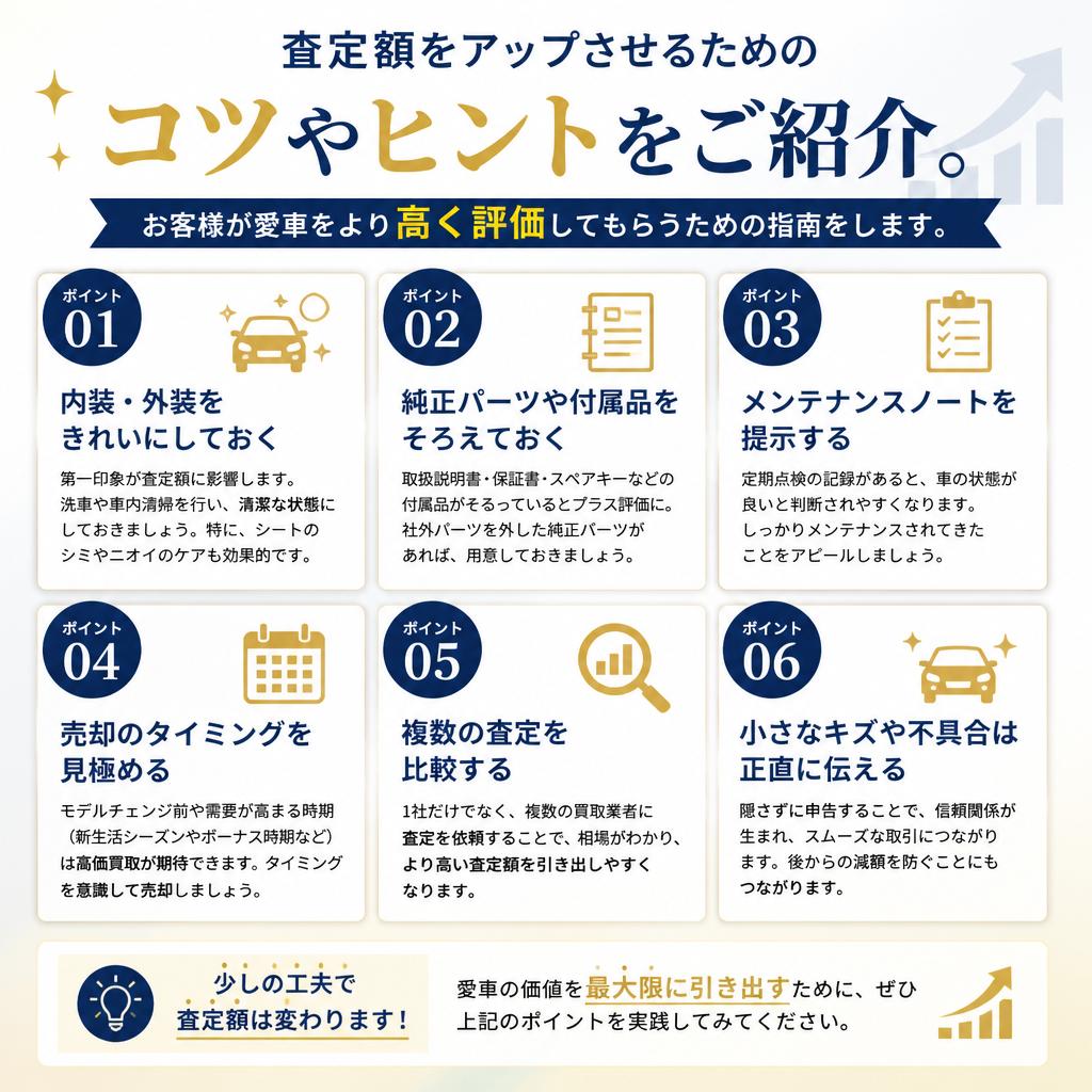 査定額アップのポイント